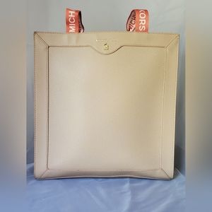 Michael Kors Light Pink Leather Logo Handle Tote